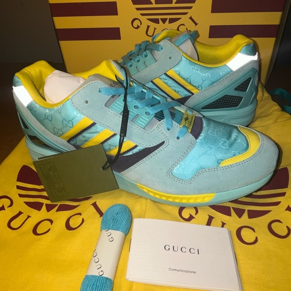 Authentic Gucci X Adidas Women ZX8000 sneakers size 10 UK / 11.5 US - Picture 2 of 14